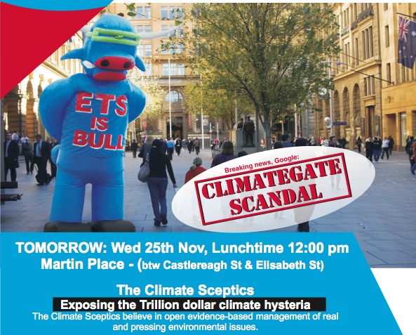 Climate Sceptics protest